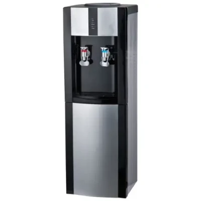 Напольный диспенсер EcoCool 16LE (silver-black) — охлаждение и нагрев воды, стильный корпус